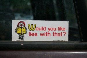 Autocollant anti McDonald's.
