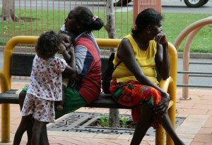 Une famille aborigène.