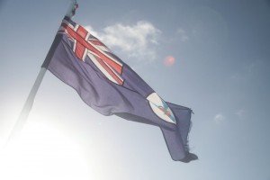 Le drapeau australien.