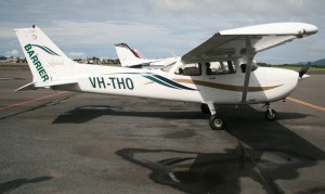 L'avion avec lequel nous avons survolé la grande barrière.