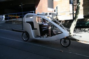Un taxi-vélo.