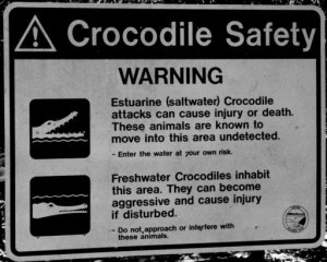 Danger : crocodiles.