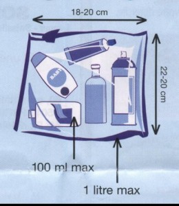 Produits autorisés en cabine.
