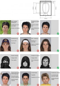 Instructions pour les photos d'identité en Suisse.